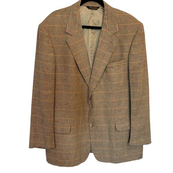 Vintage 90s Brooks Brothers Men’s Houndstooth Wool Sport Coat Made in USA – 44R - Picture 2 of 13